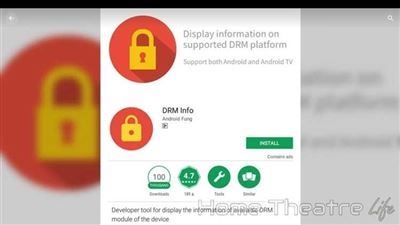 Просмотр информации о DRM-лицензии